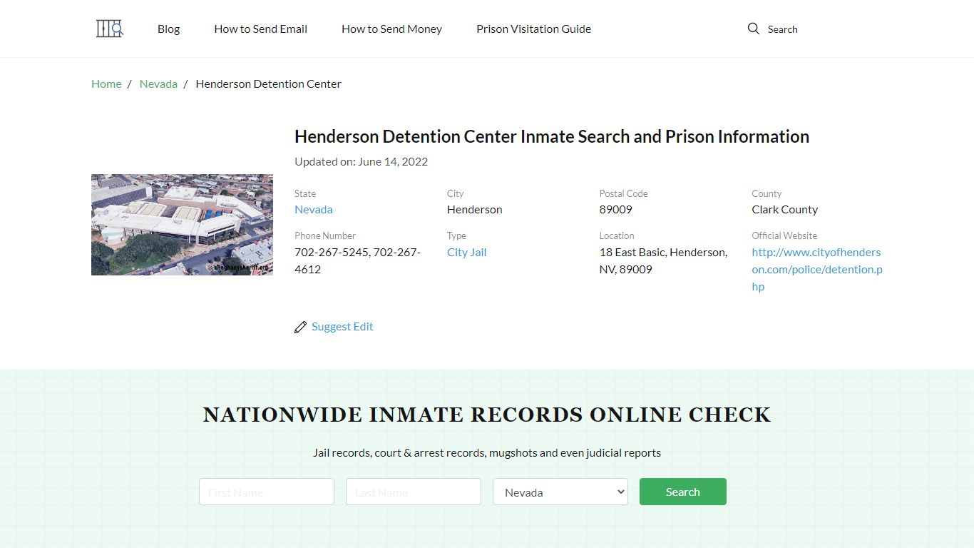 Henderson Detention Center Inmate Search, Visitation ...