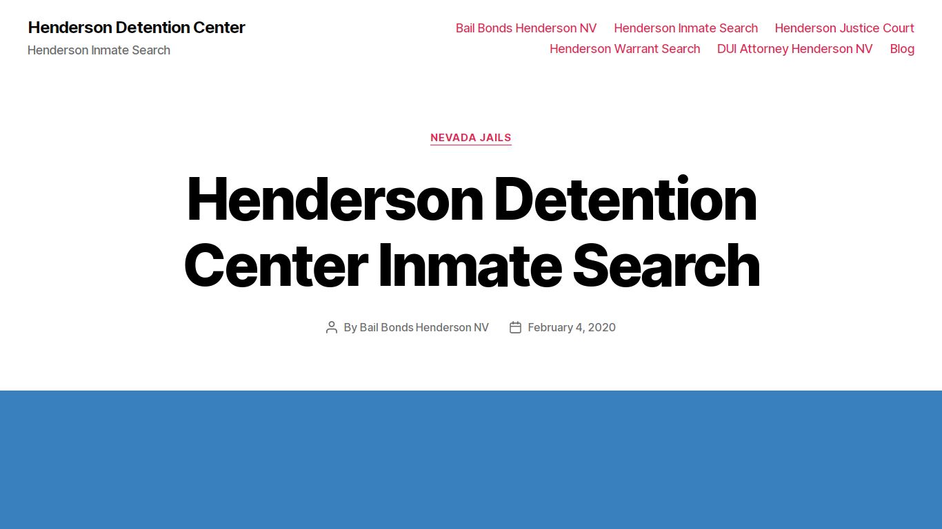 Henderson Detention Center Inmate Search - Henderson ...